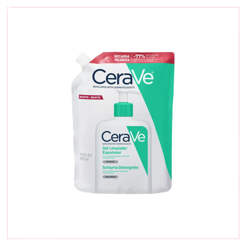 CERAVE REFILL GEL LIMPIADOR ESPUMOSO 473 ML